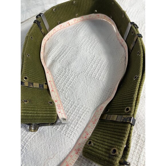 Vtg US Military Belt OD Green Gear Weapon Combat Uniform Militaria Surplus - Picture 5 of 6